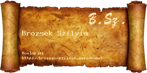 Brozsek Szilvia névjegykártya